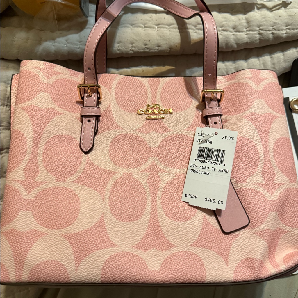 Coach Light Pink Signature Shoulder Bag